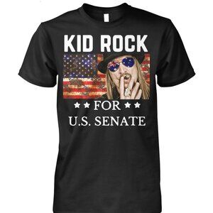 Kid Rock For US Senate T-Shirt Political Country Rock Tee 84